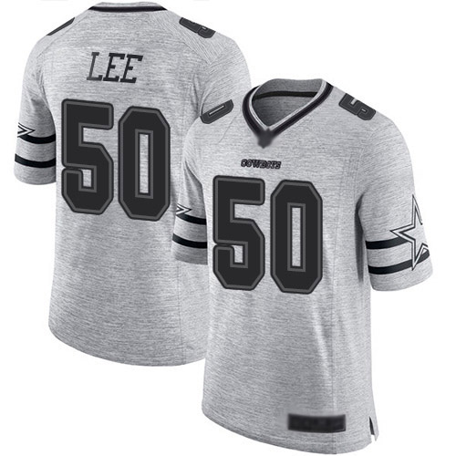 Men Dallas Cowboys Limited Gray Sean Lee #50 Gridiron II NFL Jersey->dallas cowboys->NFL Jersey
